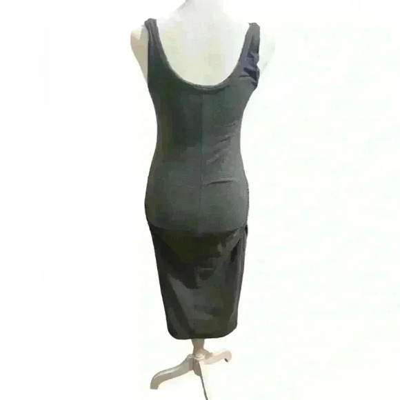Old Navy Maternity Sleeveless Midi Ruched Dress Size XS Bodycon Tank Color Gray - Picture 7 of 12